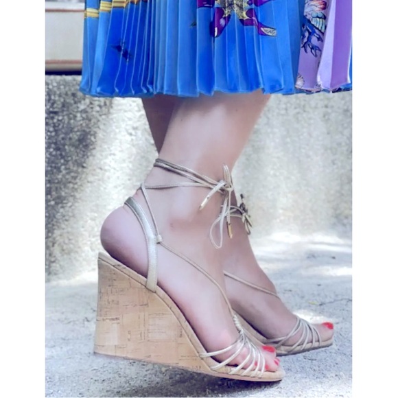 Nine West Wedge Cork Sandals - Picture 1 of 10